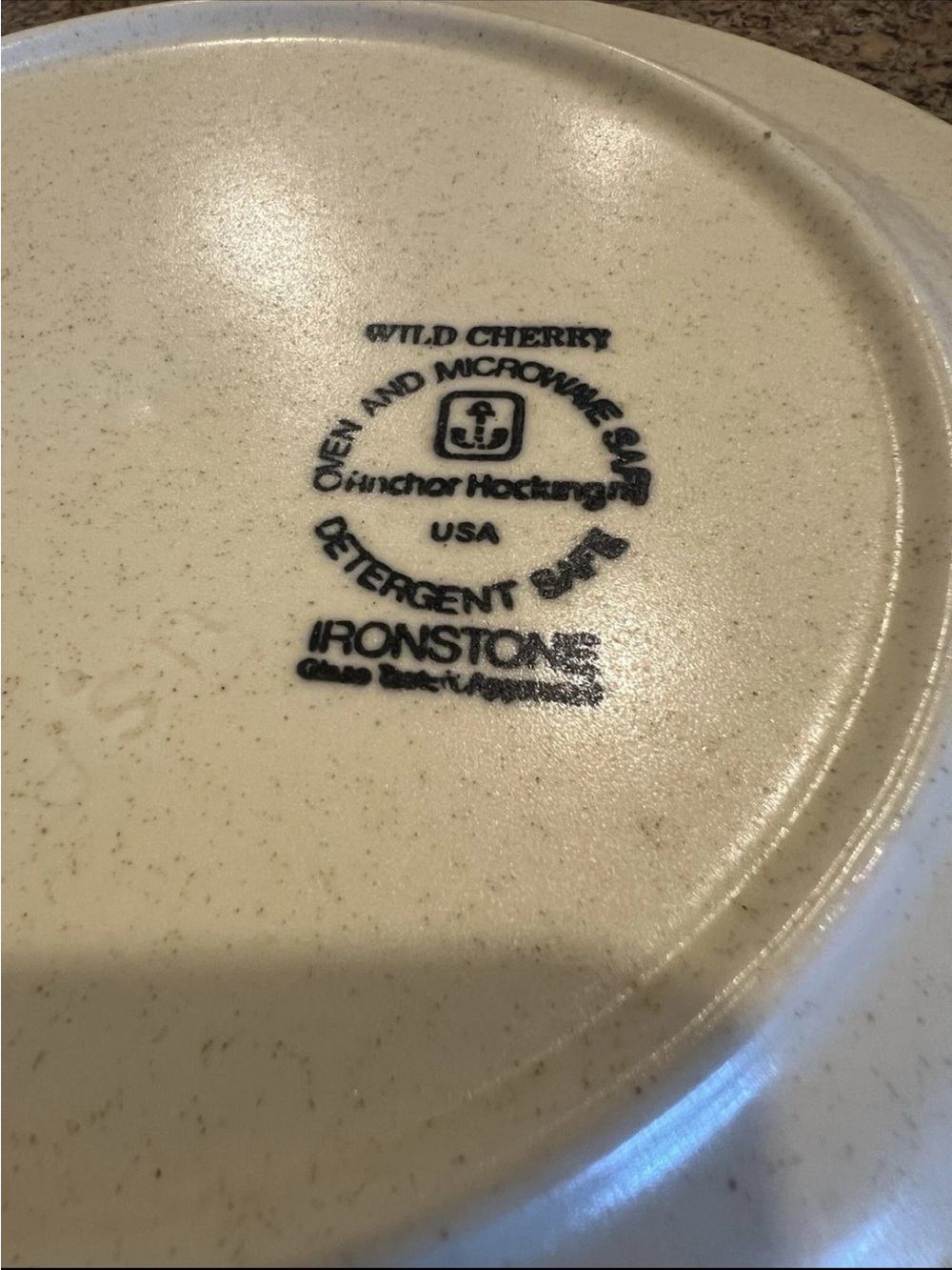 Anchor Hocking Ironstone Wild Cherry Dinner Plate MINT Mid Century Modern - Picture 4 of 4